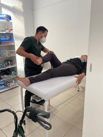 Sesión de fisioterapia